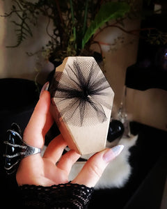 White Rose Coffin Earrings