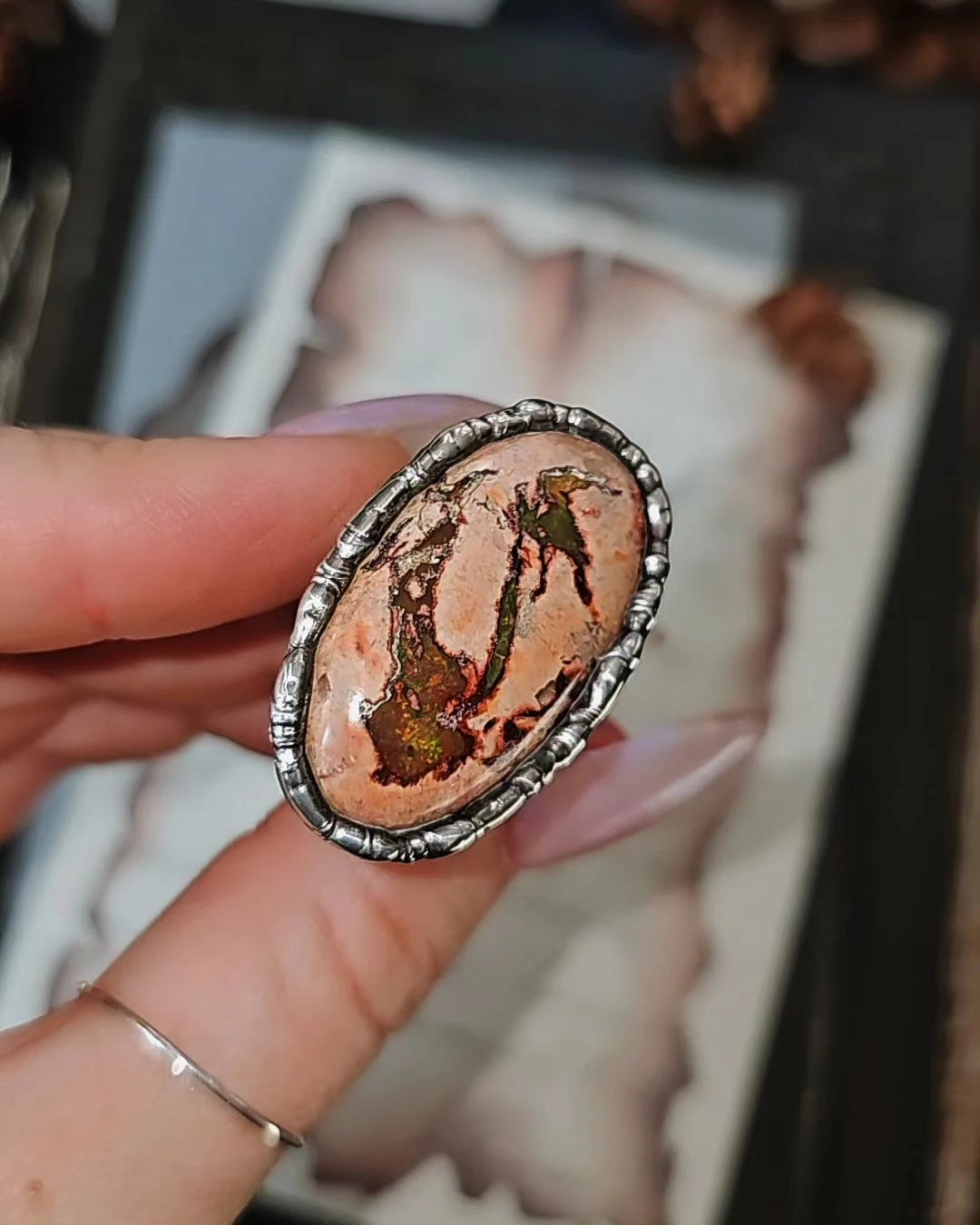 Mexican Fire Opal Ring