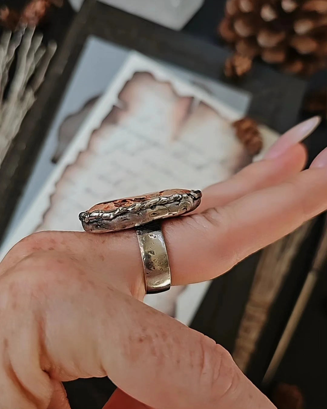 Mexican Fire Opal Ring