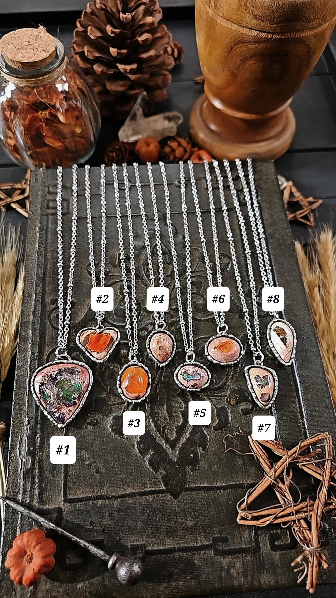Fire Opal Charm Pendant
