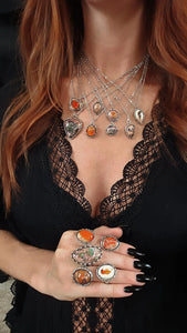Fire Opal Charm Pendant