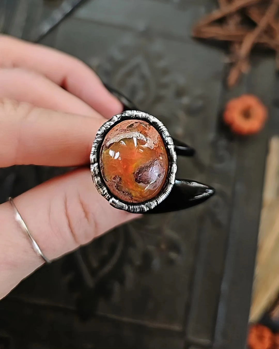 Fireball Opal Ring