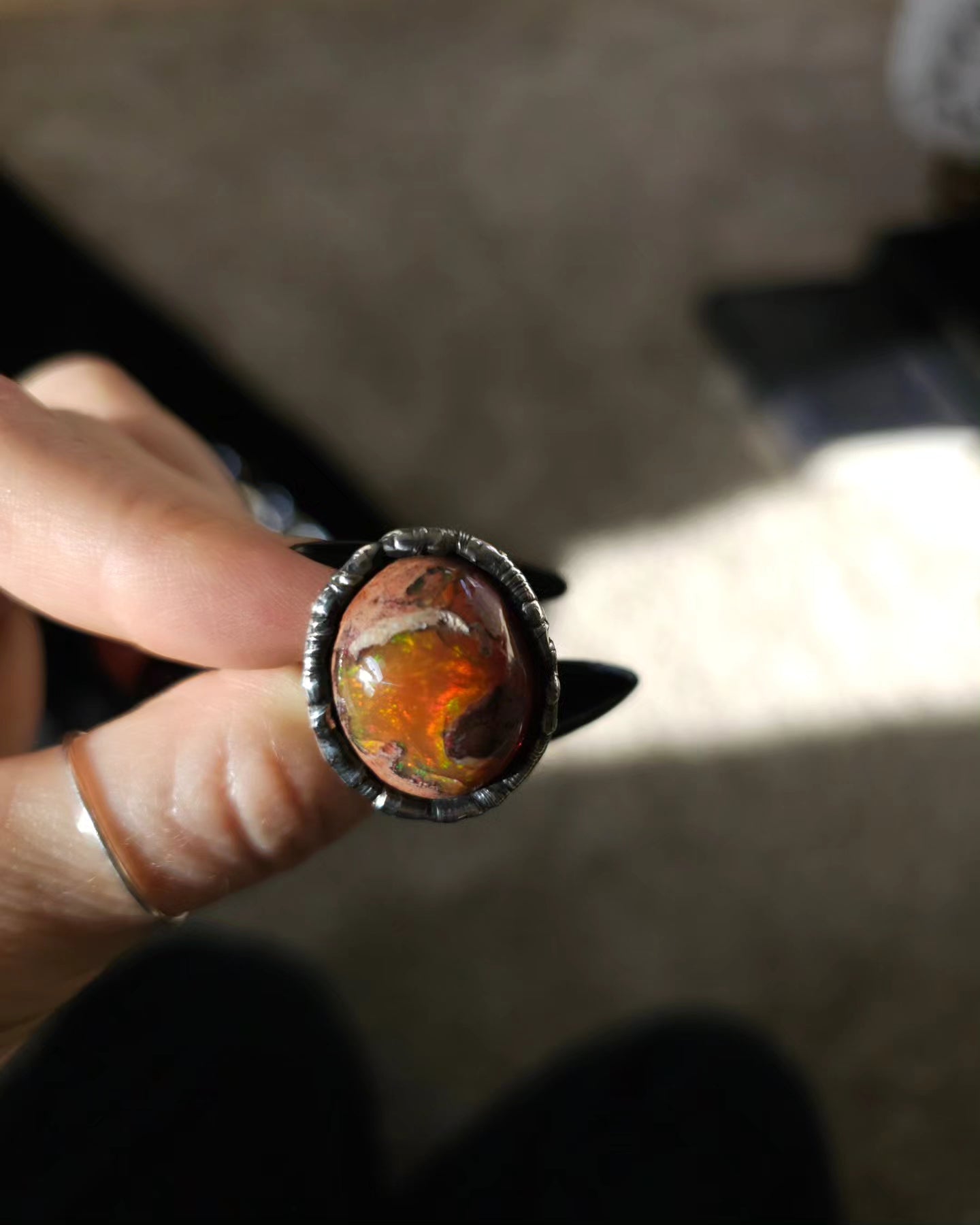 Fireball Opal Ring