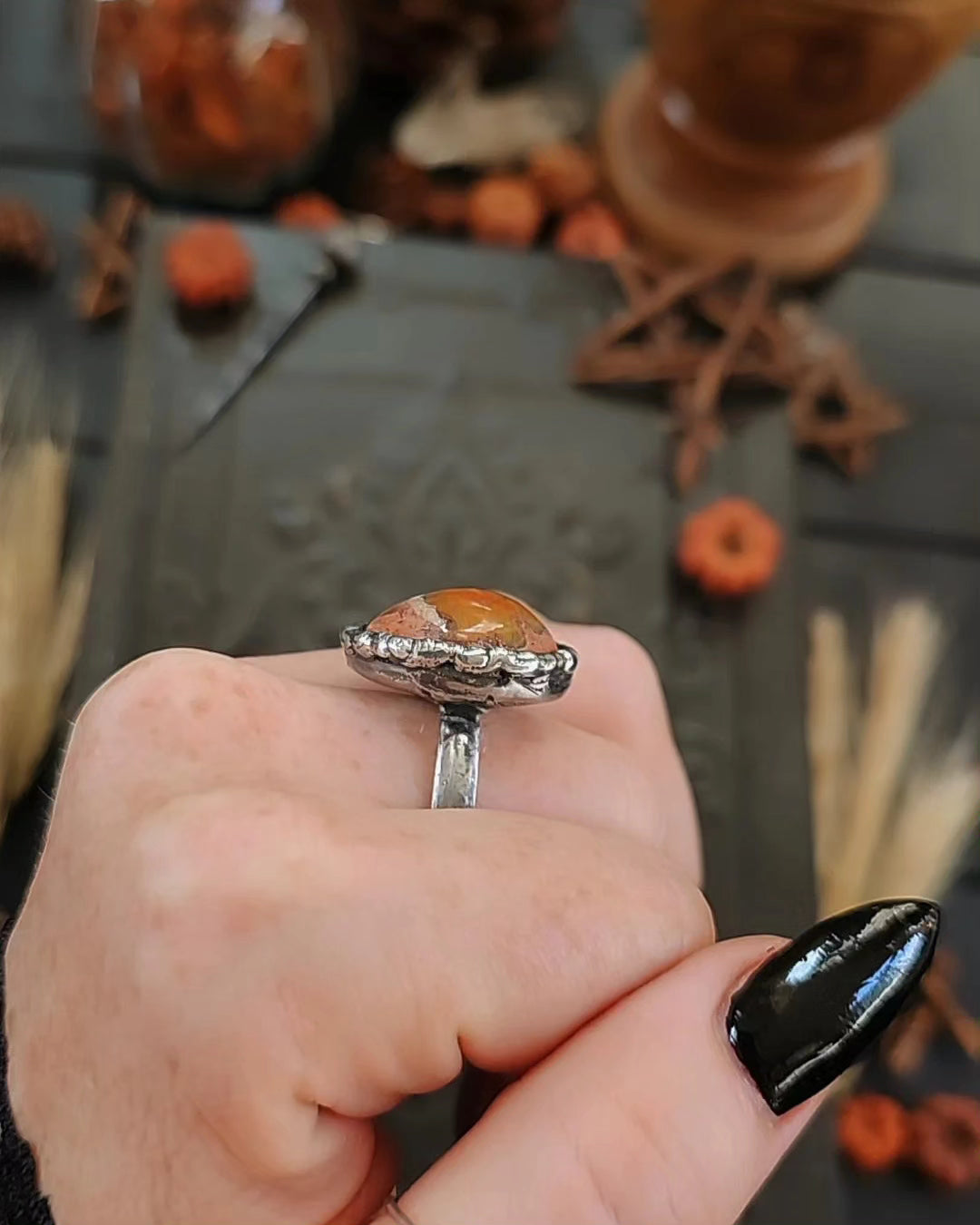 Fireball Opal Ring