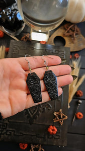 Rose Coffin Earrings