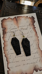 Rose Coffin Earrings