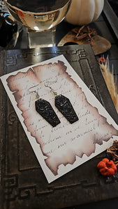 Rose Coffin Earrings