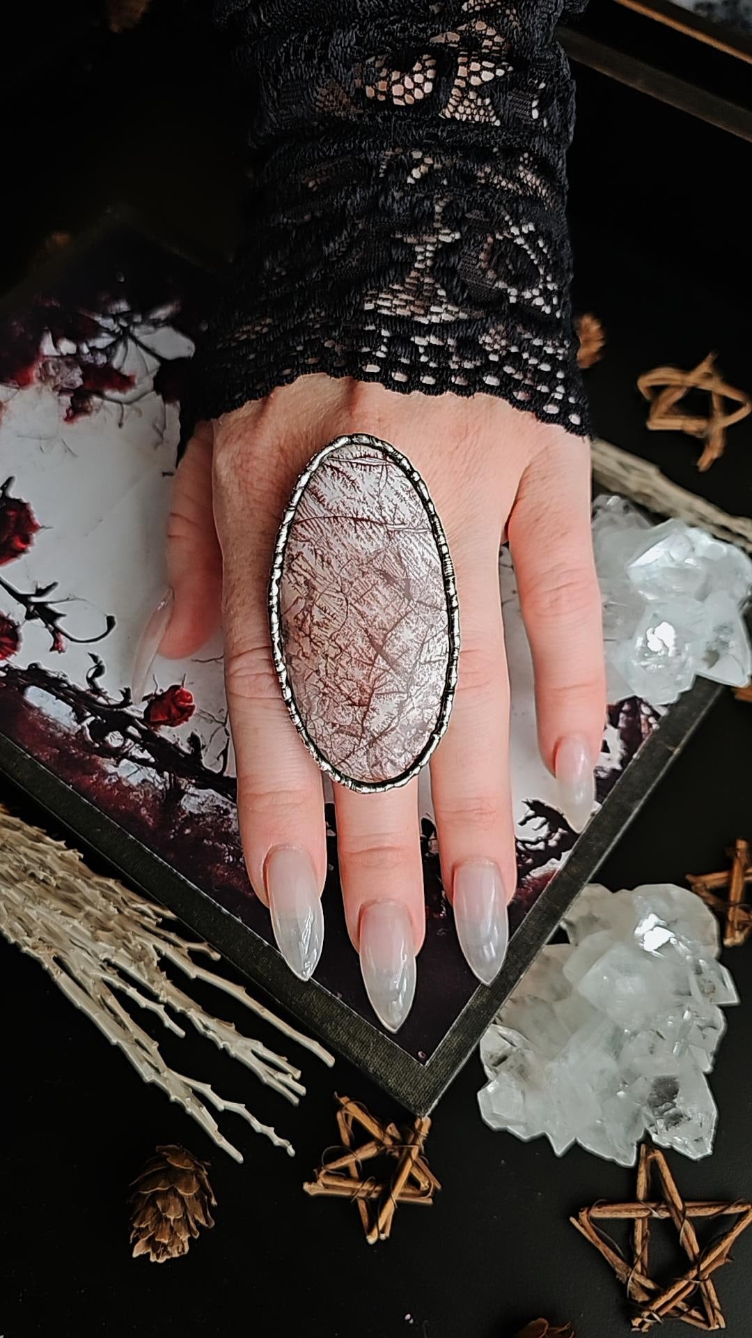 Picture Jasper Ring, size 6-11