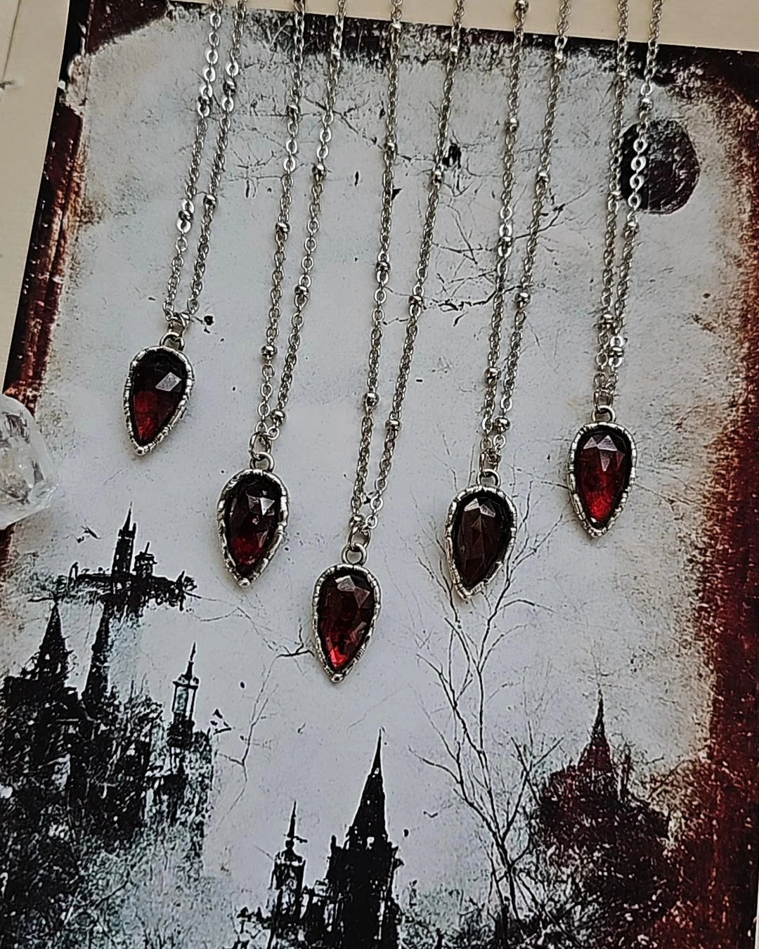 Garnet Charm Pendant