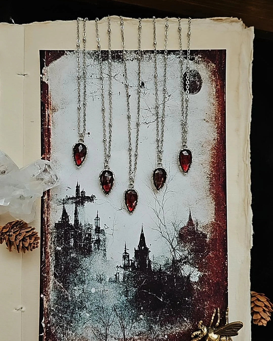 Garnet Charm Pendant