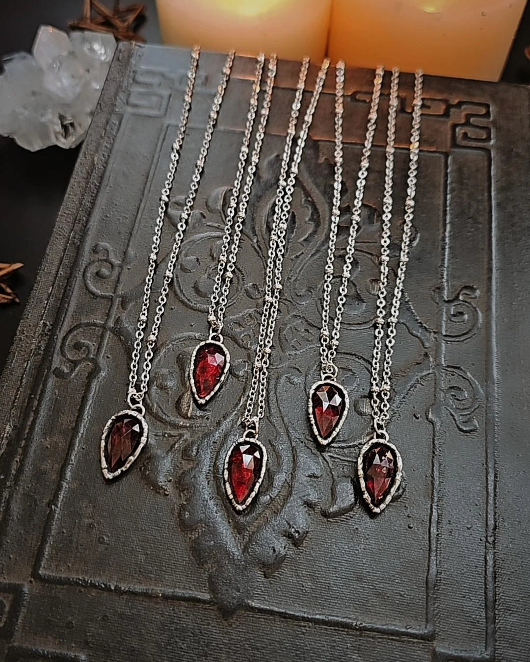 Garnet Charm Pendant