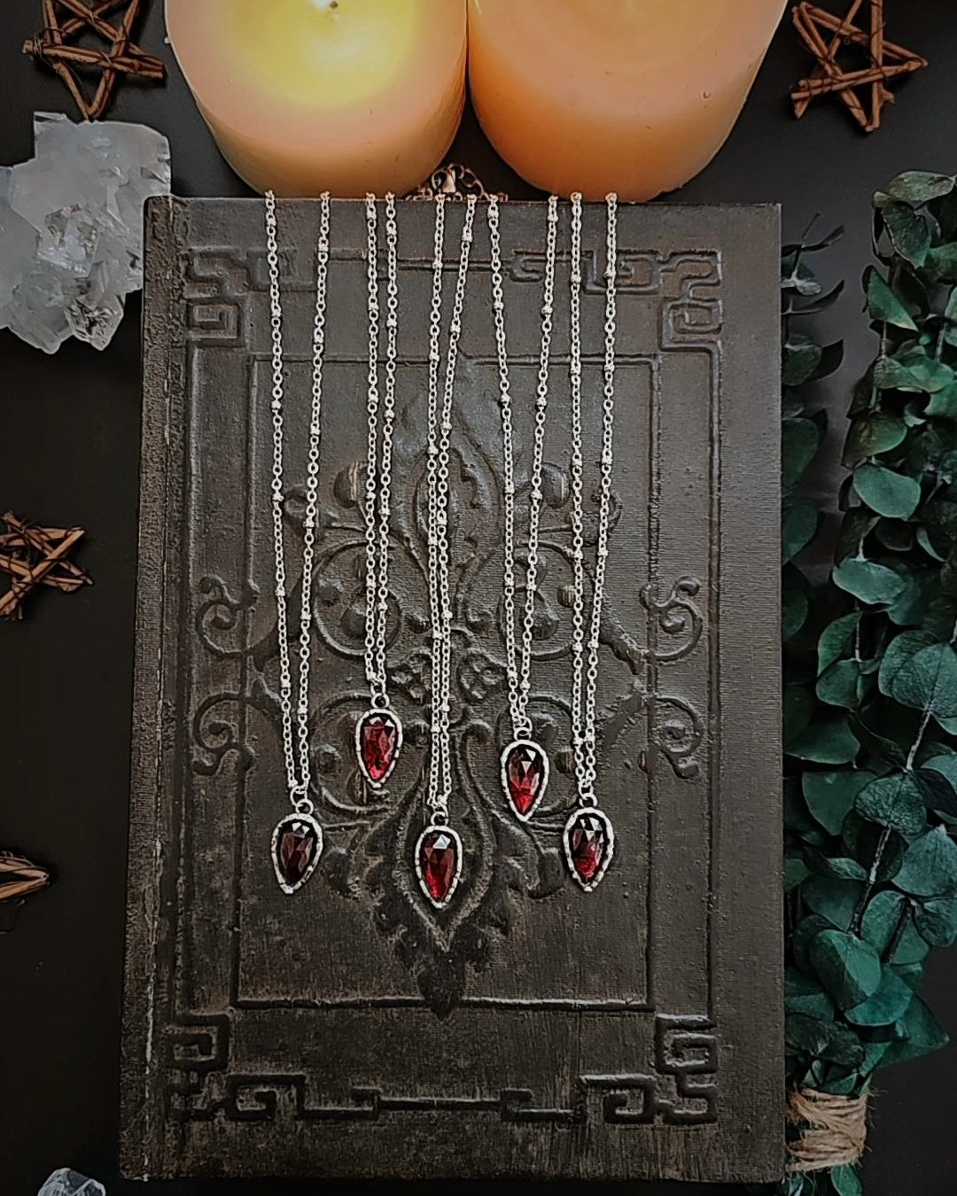 Garnet Charm Pendant
