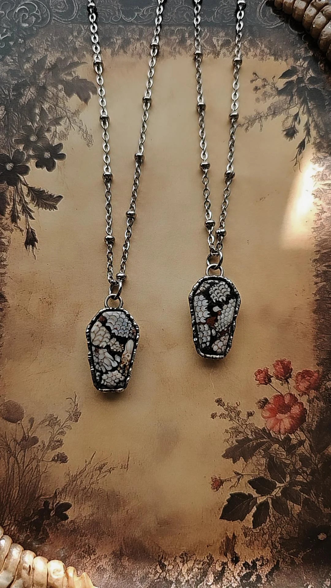 Snake Skin Coffin Pendant