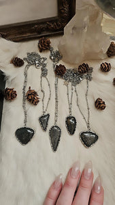 Black Sunstone moon Pendants