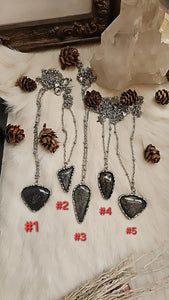 Black Sunstone moon Pendants