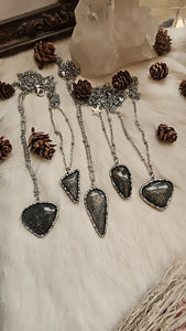 Black Sunstone moon Pendants