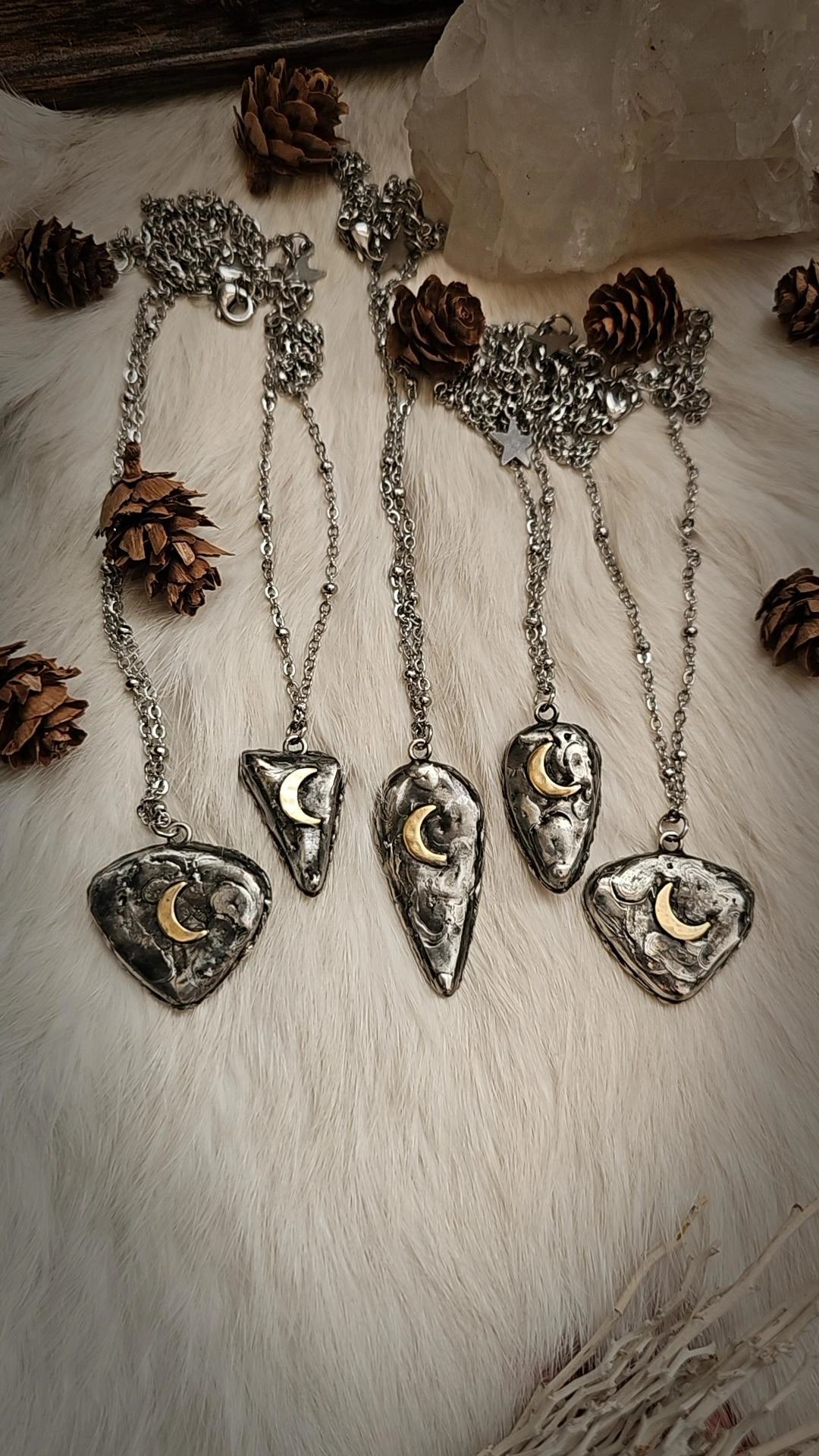 Black Sunstone moon Pendants