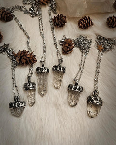 Mini Tourmalated Crystal Pendant
