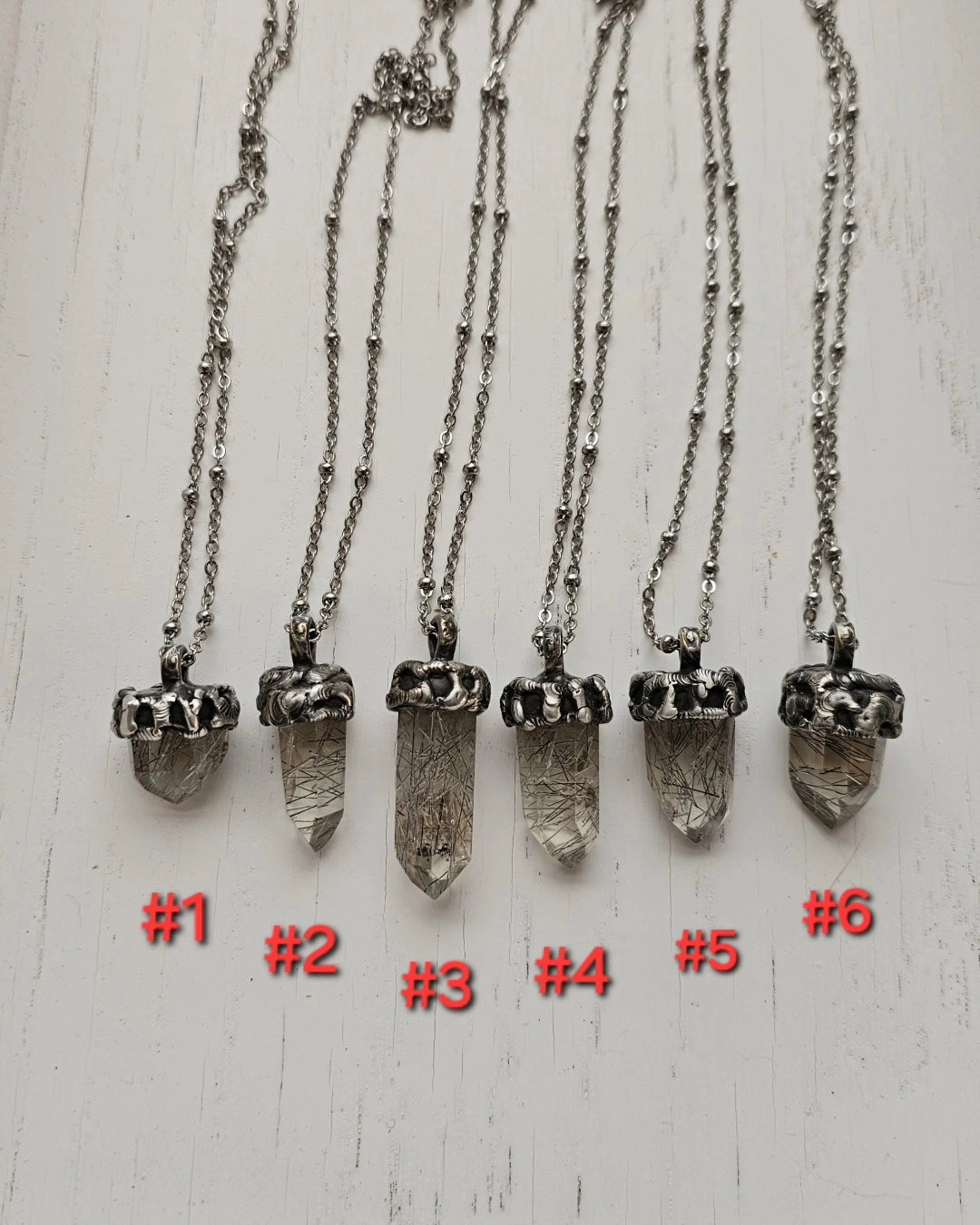 Mini Tourmalated Crystal Pendant