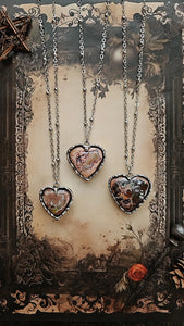 Mexican Fire Opal Heart Pendant