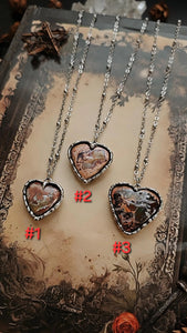 Mexican Fire Opal Heart Pendant