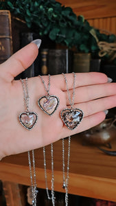 Mexican Fire Opal Heart Pendant
