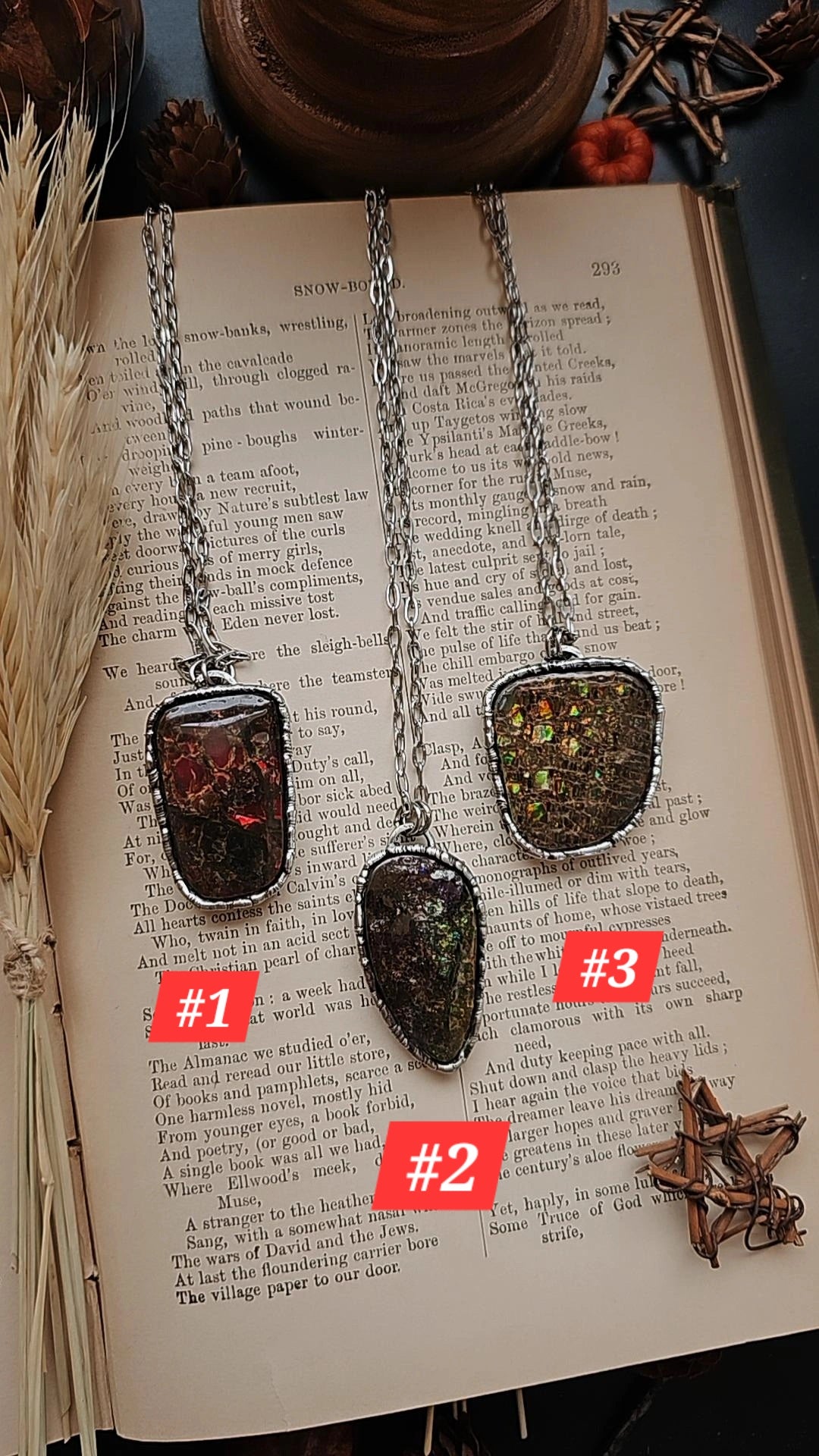 Ammolite Fossil Pendant