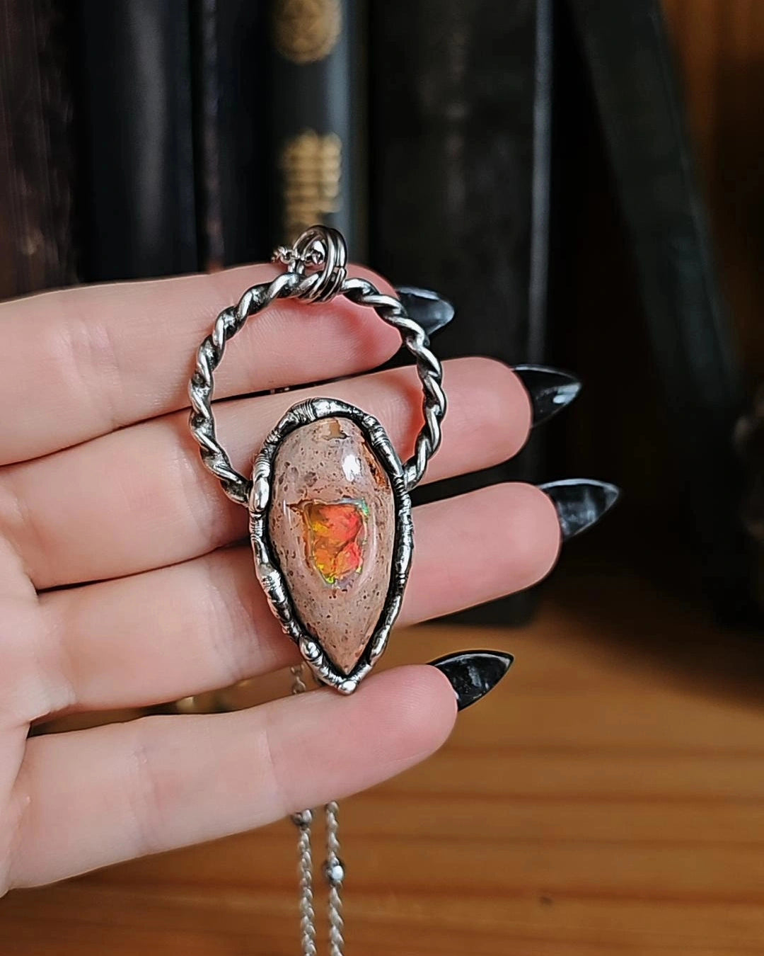 Mexican Fire Opal pendant