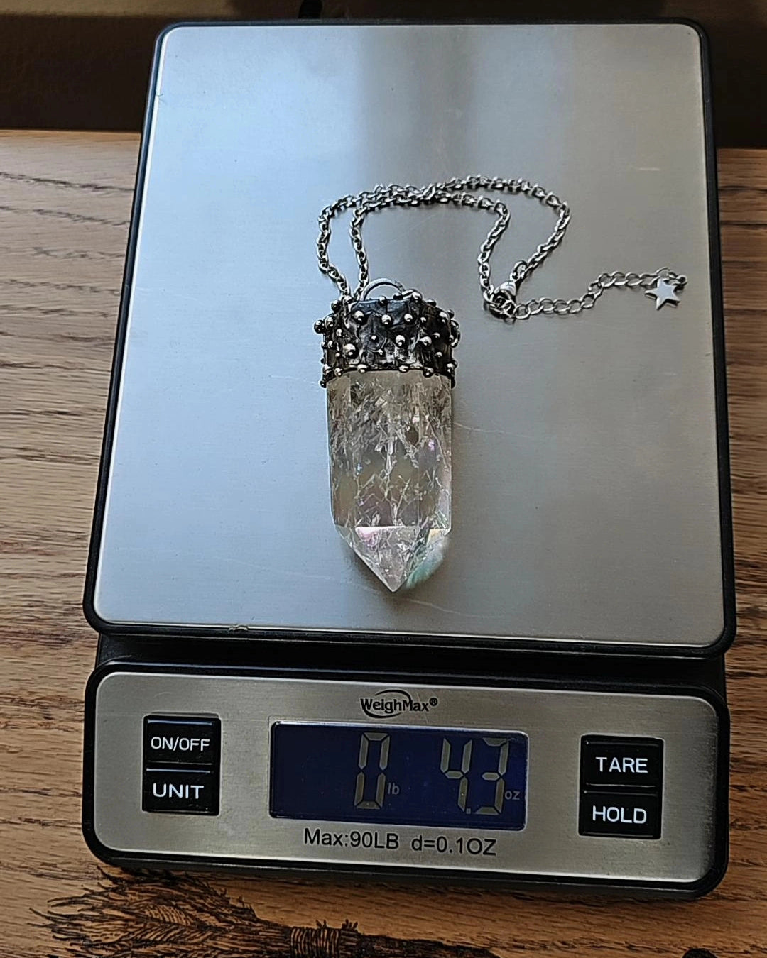 Angel Aura Crackle Quartz Pendant