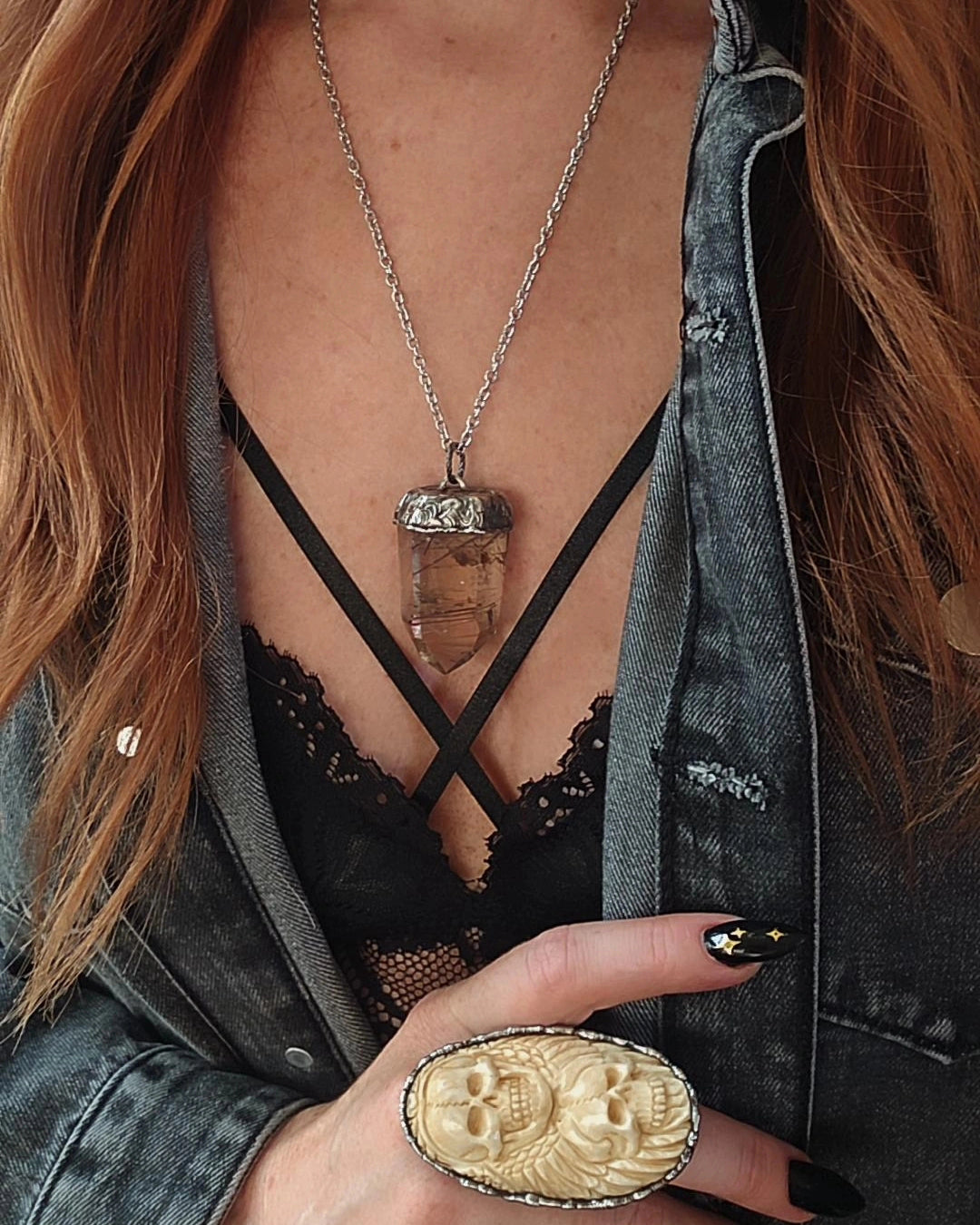 Copper Rutile Quartz Pendant