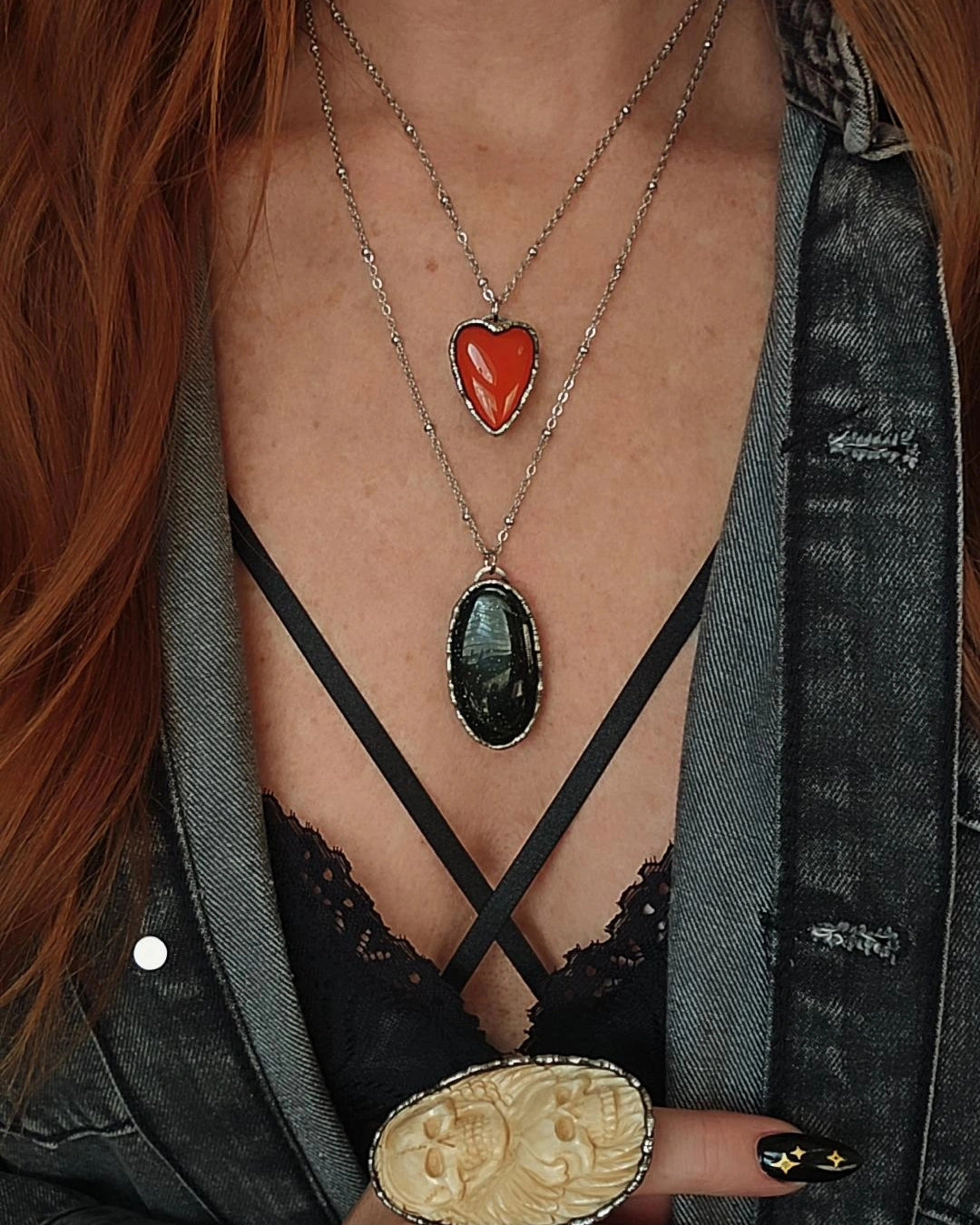 Haunted Green Goldstone Pendant