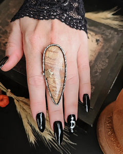Peach Moonstone Ring, size 6-11
