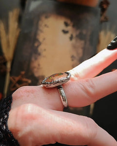 Mexican Fire Opal Ring, Size 7