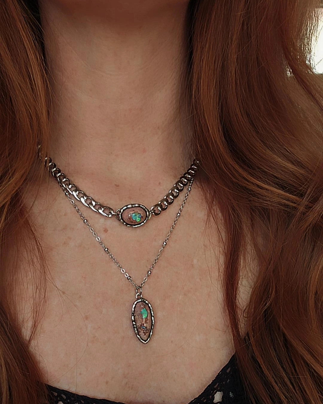 Fairy-Mermaid Opal Pendants