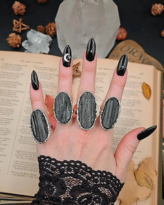 Raw Black Tourmaline Ring