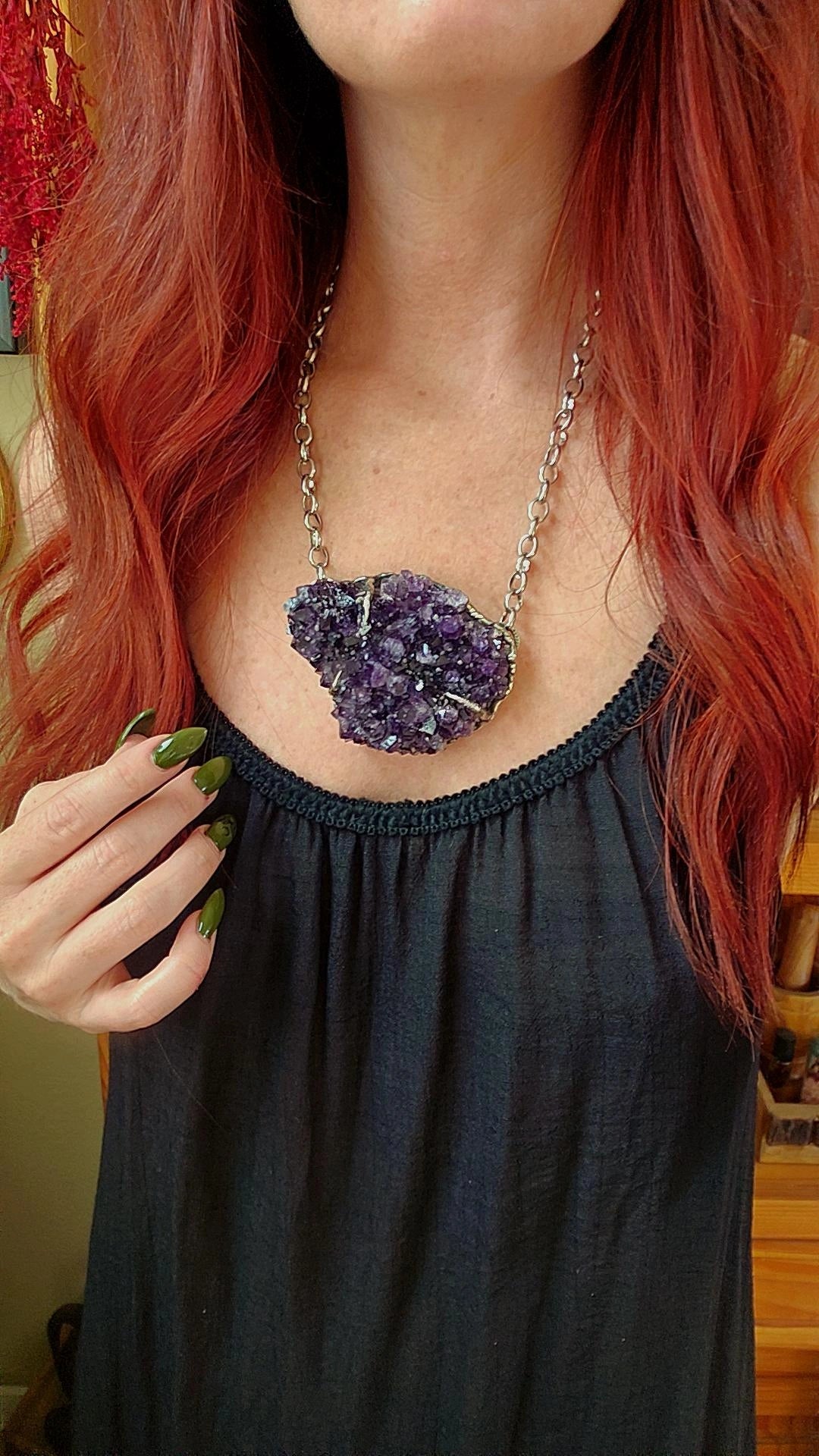 Amethyst Cluster Pendant