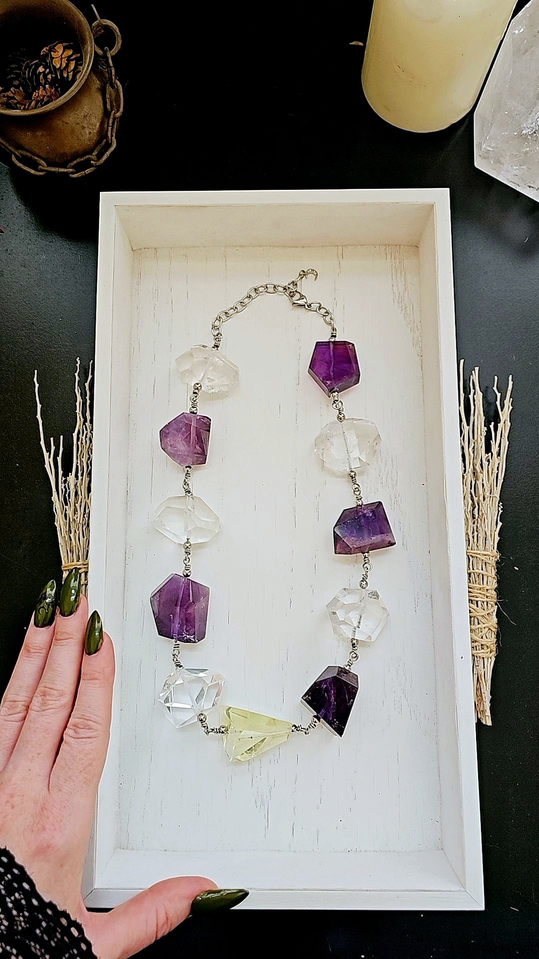 Triple Quartz Pendant