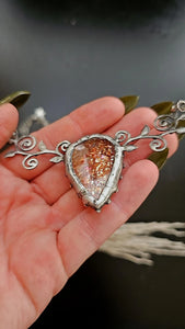 Sunstone and Vine Pendant