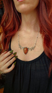 Sunstone and Vine Pendant