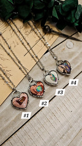 Mexican Fire Opal Heart Pendant