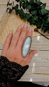 Grey Moonstone Ring