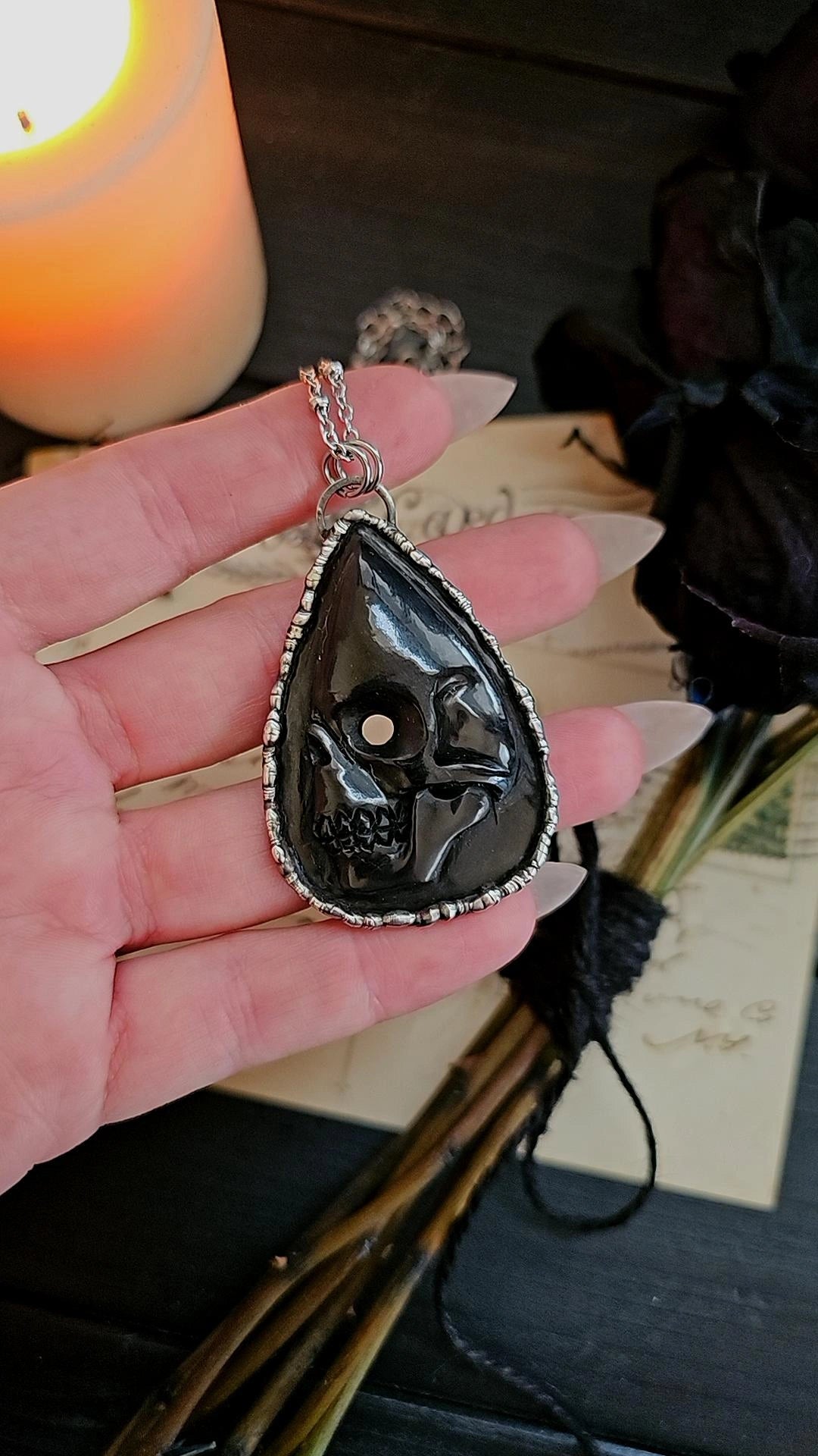Skull Planchette Pendant 💀🥀