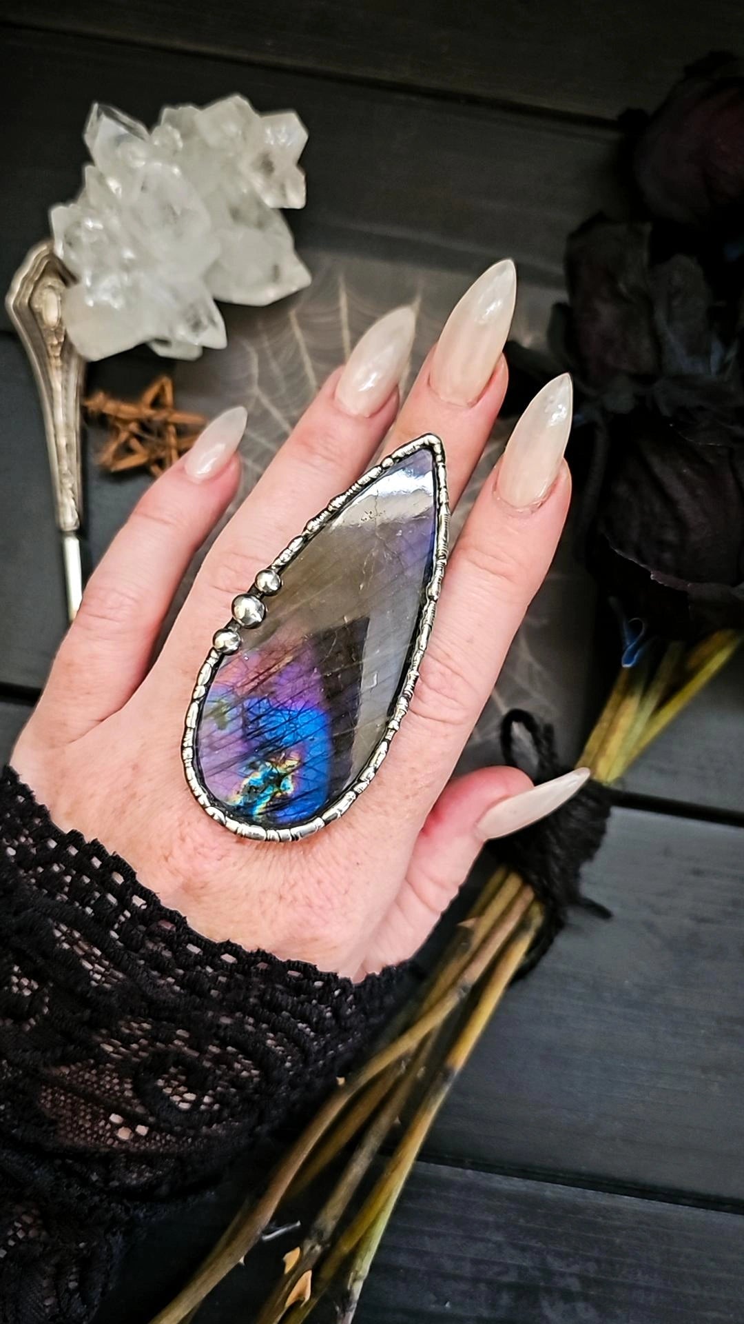 Labradorite Ring, size 6-11