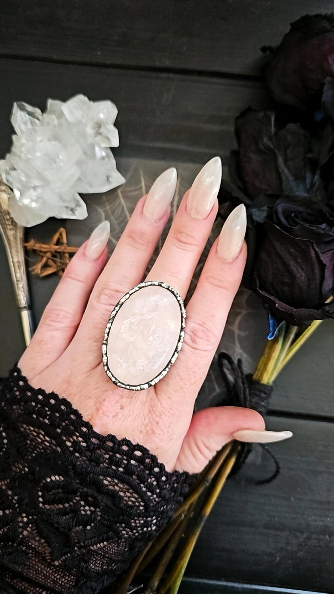 Rose Quartz Ring, size 6-11