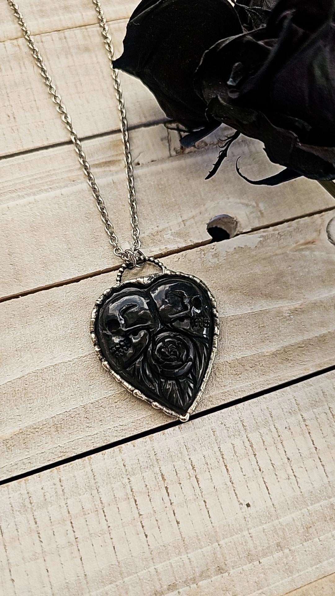 skull Heart Pendant