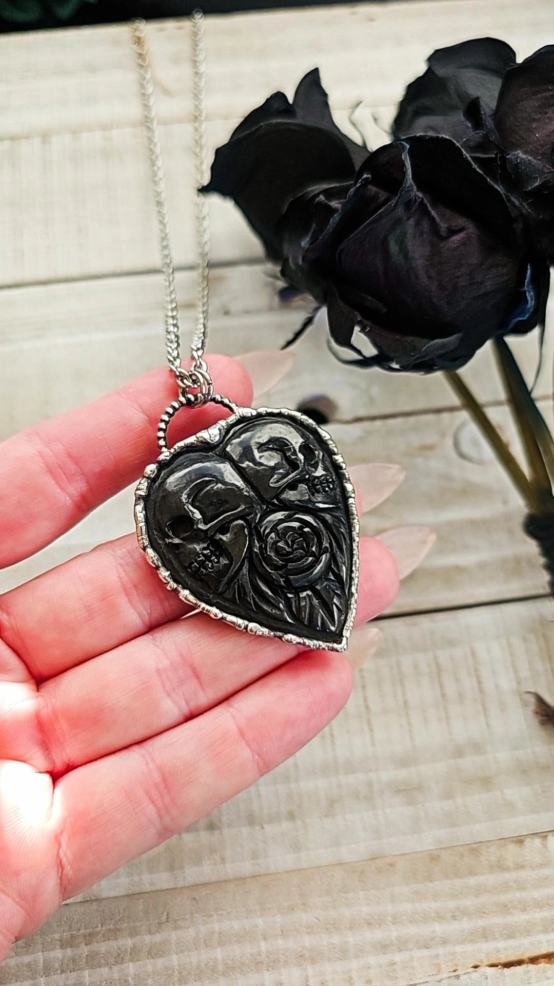skull Heart Pendant
