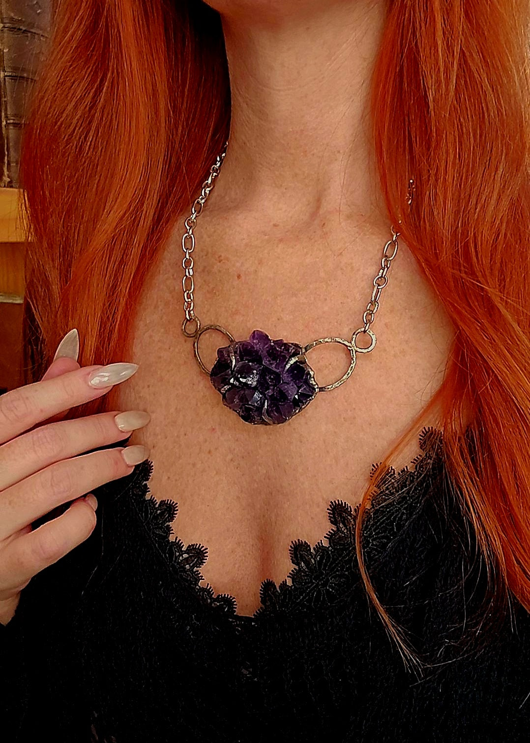 Amethyst Flower Pendant
