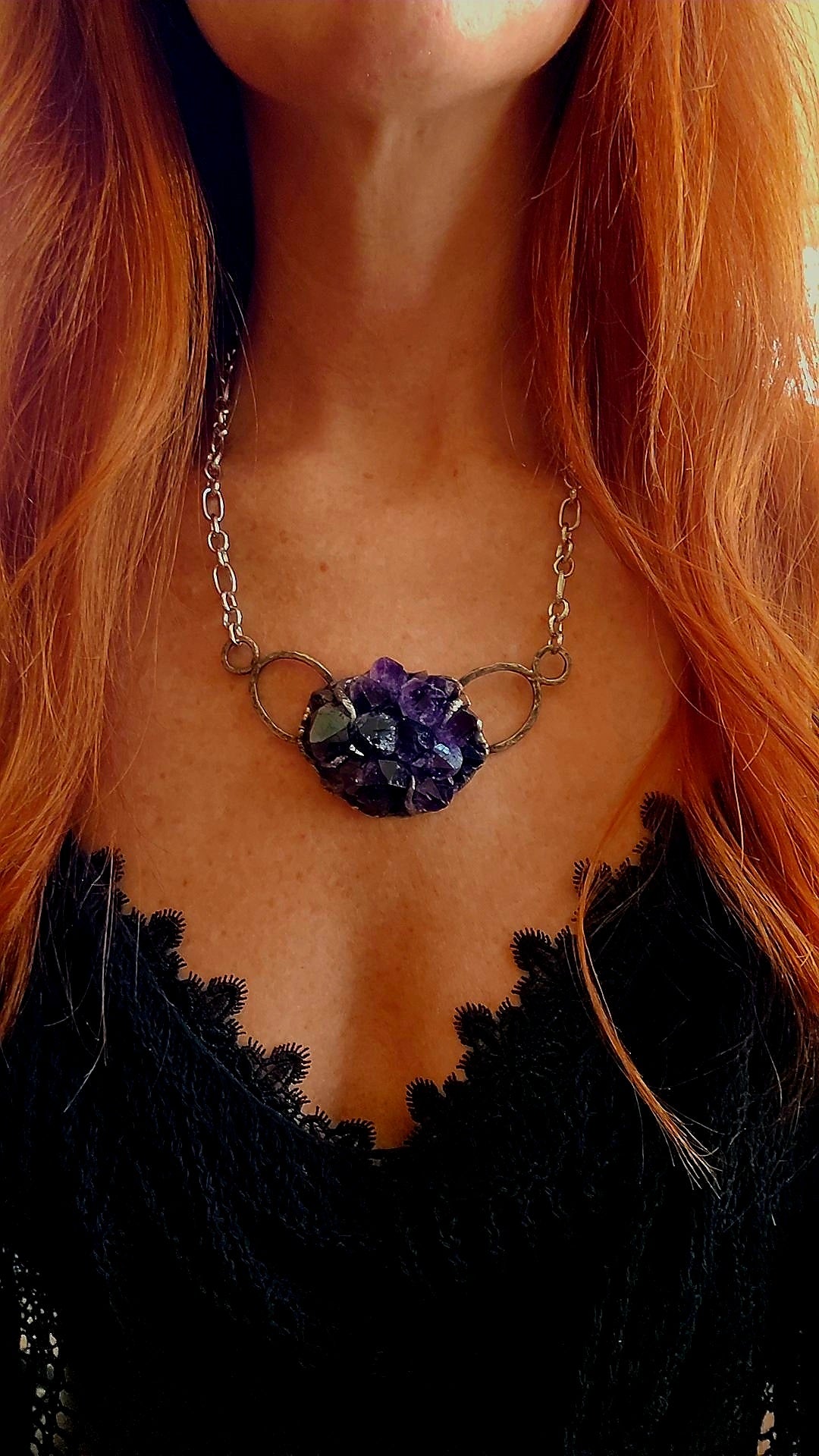 Amethyst Flower Pendant