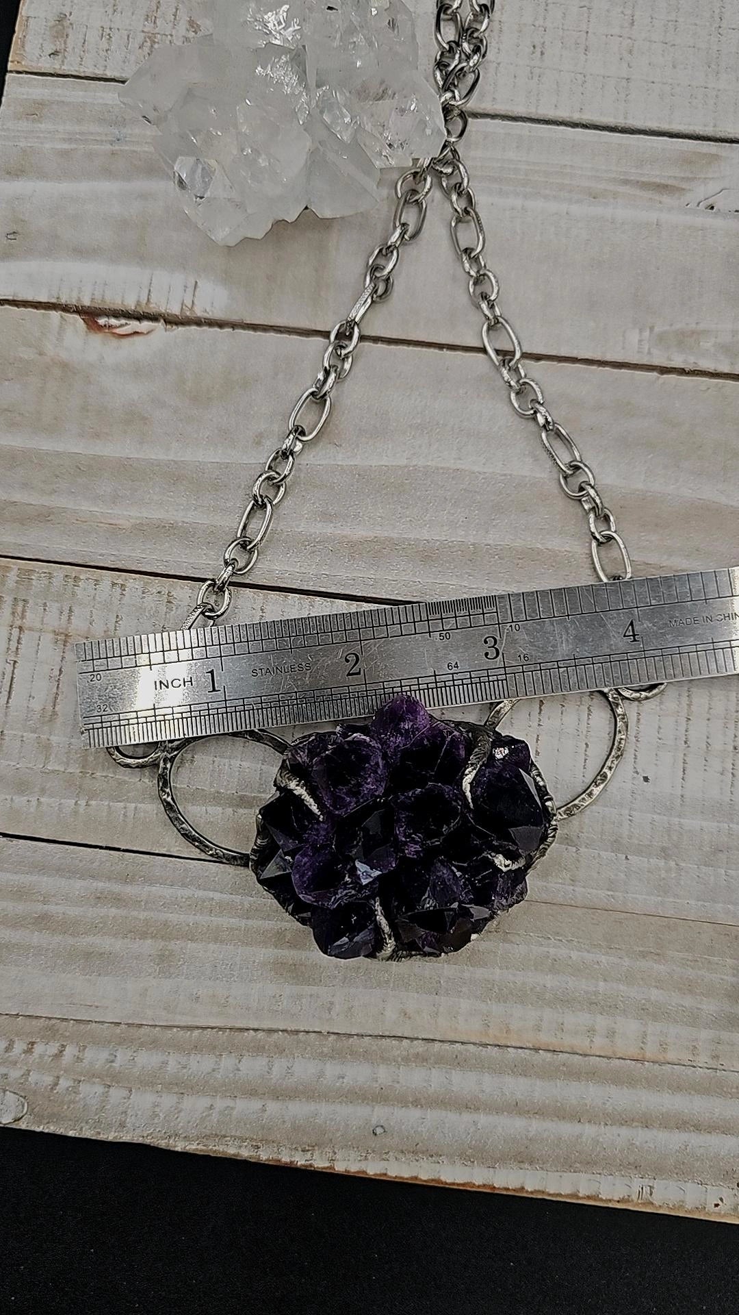 Amethyst Flower Pendant