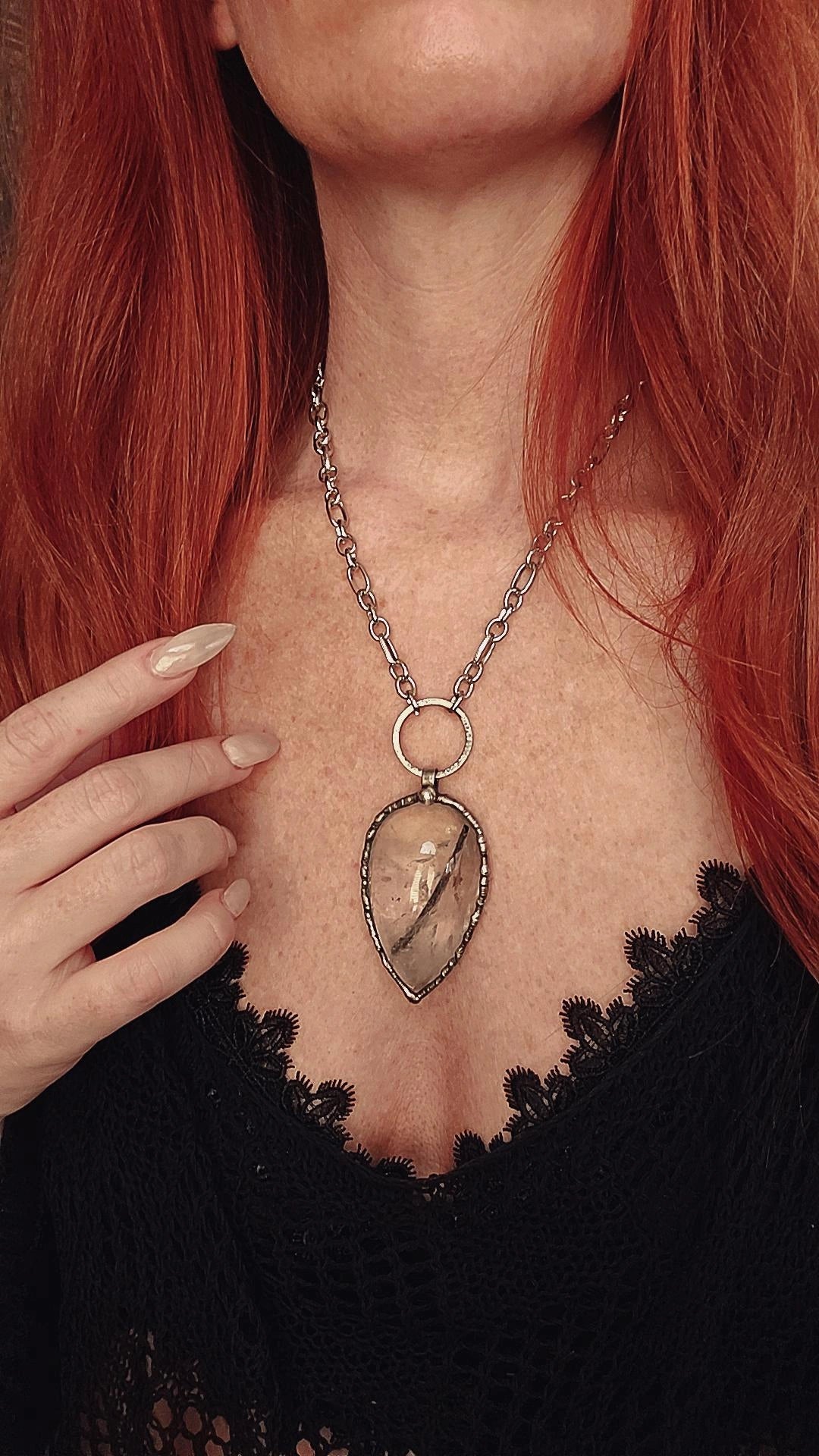 Tourmilated Quartz Pendant